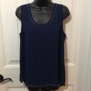 Tank with gold accents